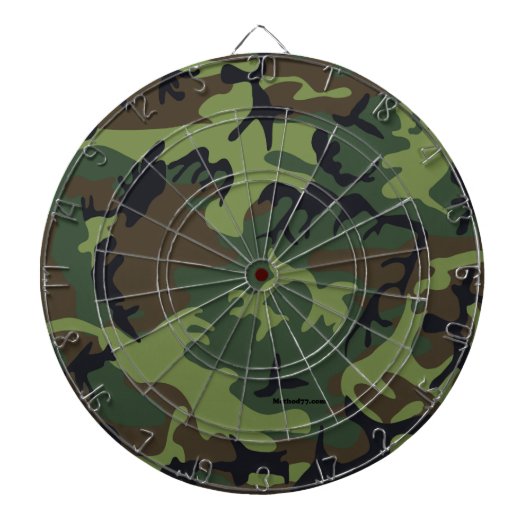 Groene camouflage Dart Board Dartbord (Voorkant)