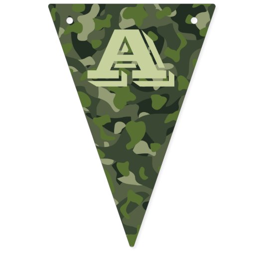 Groene camouflage die de bergen verstoort vlaggetjes (Derde vlag)