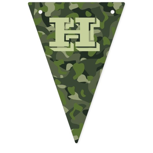 Groene camouflage die de bergen verstoort vlaggetjes (Tweede vlag)