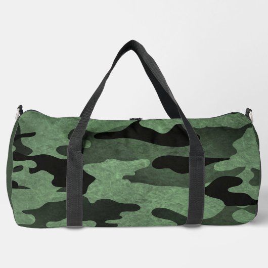 Groene Camouflage Duffel Bag Plunjezak (Voorkant)