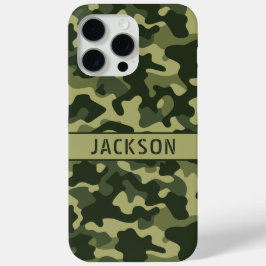Groene Camouflage Gepersonaliseerd iPhone 15 Pro Max Hoesje