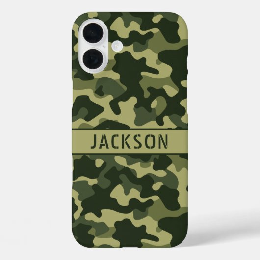 Groene Camouflage Gepersonaliseerd Case-Mate iPhone Case (Achterkant)