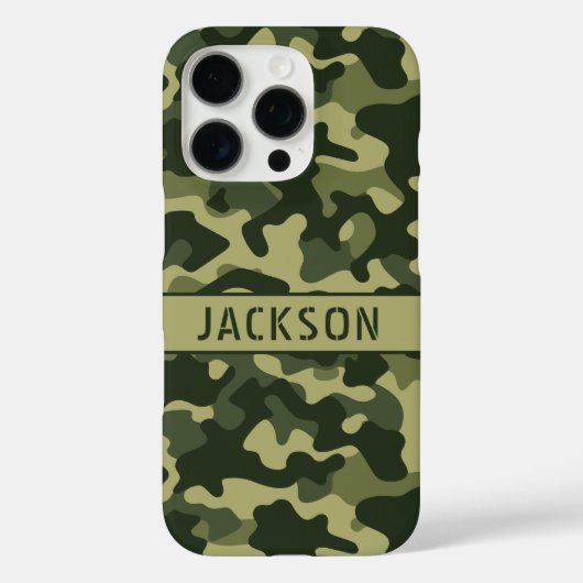 Groene Camouflage Gepersonaliseerd Case-Mate iPhone Case (Achterkant)