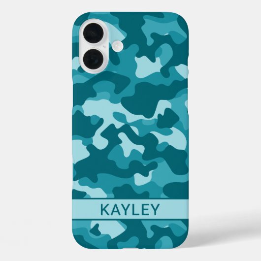 Groene Camouflage Gepersonaliseerd Case-Mate iPhone Case (Achterkant)