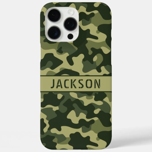 Groene Camouflage Gepersonaliseerd Case-Mate iPhone Case (Achterkant)