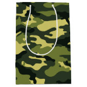 Groene camouflage Gift Bag Medium Cadeauzakje (Voorkant)
