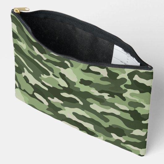 Groene camouflage groot etui (Open)