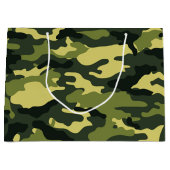 Groene camouflage Grote Gift Bag Large Cadeautasje (Voorkant)
