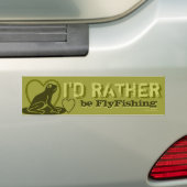 Groene Camouflage "Ik zou eerder vliegen zijn" Bumpersticker (Op auto)