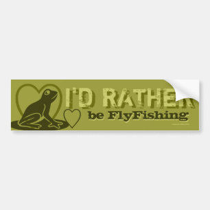 Groene Camouflage "Ik zou eerder vliegen zijn" Bumpersticker