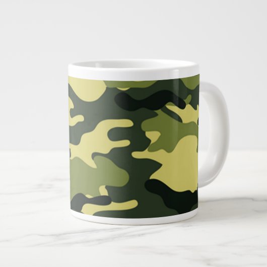 Groene camouflage Jumbo Mok (Voorkant rechts)