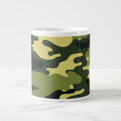 Groene camouflage Jumbo-Mok Grote Koffiekop (Voorkant)
