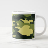 Groene camouflage Jumbo-Mok Grote Koffiekop (Rechts)