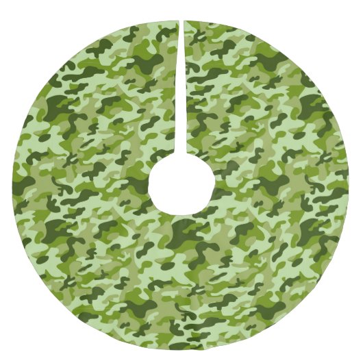 Groene Camouflage - Kerstboom Vloerkleed Rok (Voorkant)