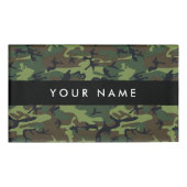 Groene camouflage, leger, leger naambadge (Voorkant)
