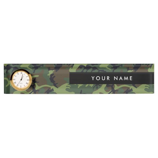 Groene camouflage, leger, leger naambordje (Voorkant)