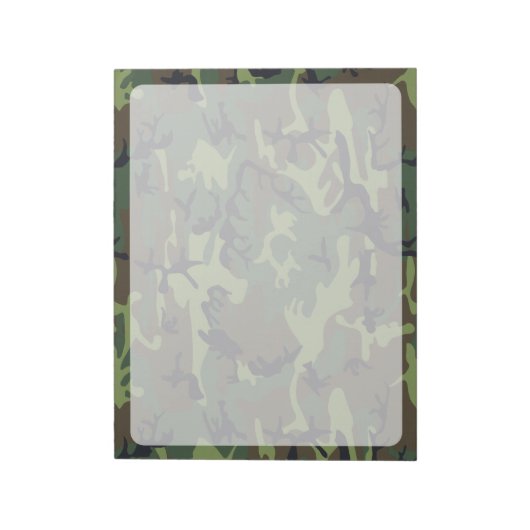 Groene camouflage, leger, leger notitieblok (Linkerzijde)