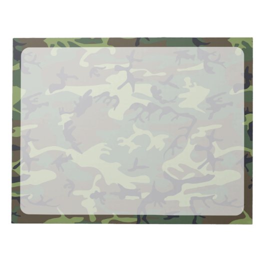 Groene camouflage, leger, leger notitieblok (Voorkant)
