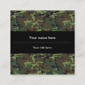 Groene camouflage, leger, leger vierkante visitekaartje (Achterkant)