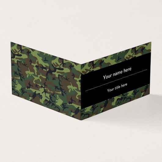 Groene camouflage, leger, leger visitekaartje (Buitenkant)