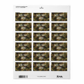 Groene camouflage leger militaire labels (Full Sheet)