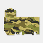 Groene camouflage leger textuur bedankdoosjes (Uitgevouwen)