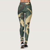 Groene camouflage leggings (Achterkant)