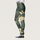 Groene camouflage leggings (Links)