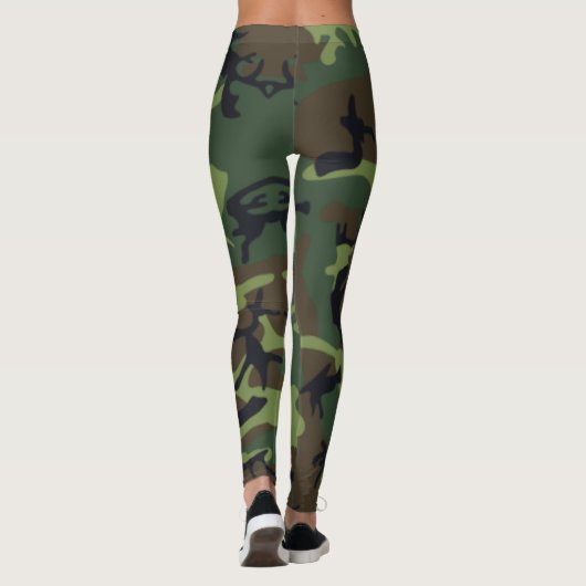 Groene camouflage leggings (Achterkant)