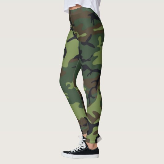 Groene camouflage leggings (Links)