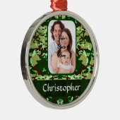 Groene camouflage metalen ornament (Rechts)