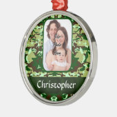 Groene camouflage metalen ornament (Links)