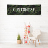 Groene Camouflage Militaire VS Service Party Banne Spandoek (Insitu)