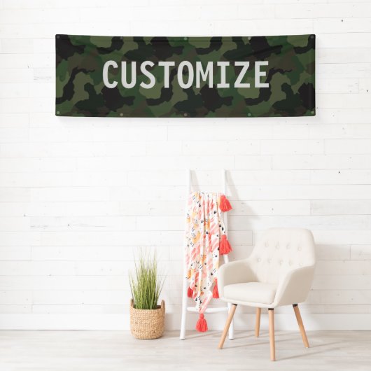 Groene Camouflage Militaire VS Service Party Banne Spandoek (Insitu)