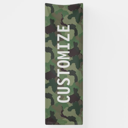Groene Camouflage Militaire VS Service Party Banne Spandoek (Verticaal)