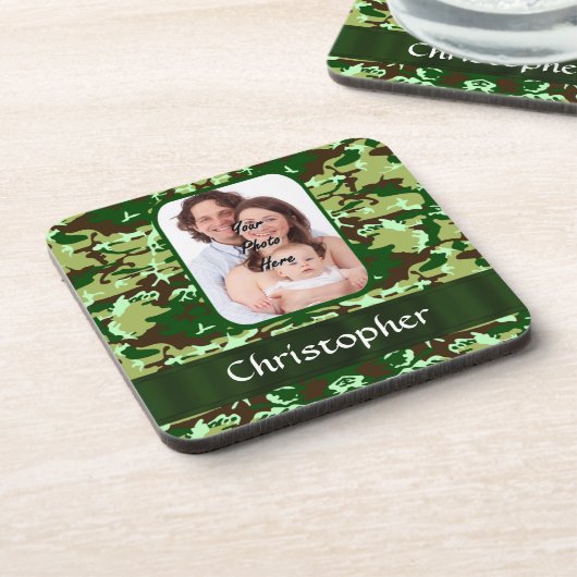 Groene camouflage onderzetter (Linkerzijde)
