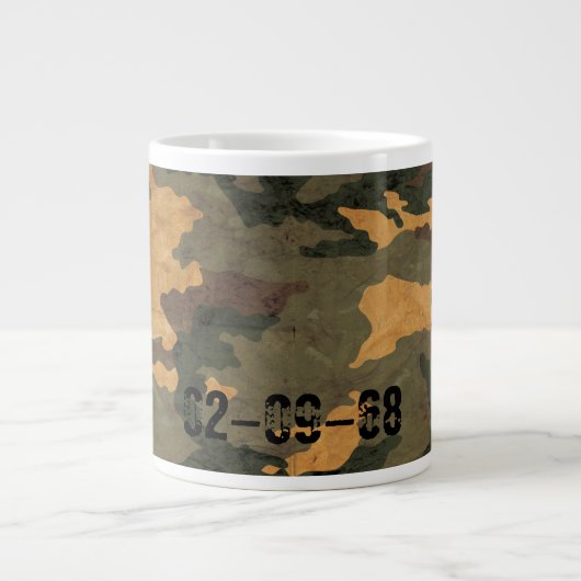 Groene camouflage patroon  2020 grote koffiekop (Voorkant)