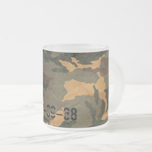 Groene camouflage patroon  2020 matglas koffiemok (Voorkant rechts)