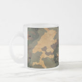 Groene camouflage patroon  2020 matglas koffiemok (Links)