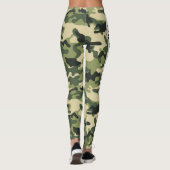 Groene camouflage PERSONALISEREN Leggings (Achterkant)