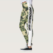 Groene camouflage PERSONALISEREN Leggings (Links)