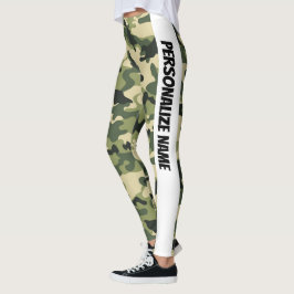 Groene camouflage PERSONALISEREN Leggings