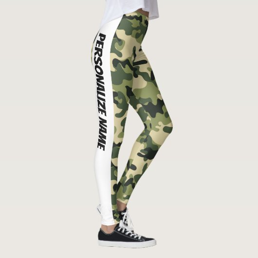 Groene camouflage PERSONALISEREN Leggings (Rechts)