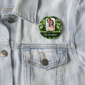 Groene camouflage ronde button 5,7 cm (In situ)