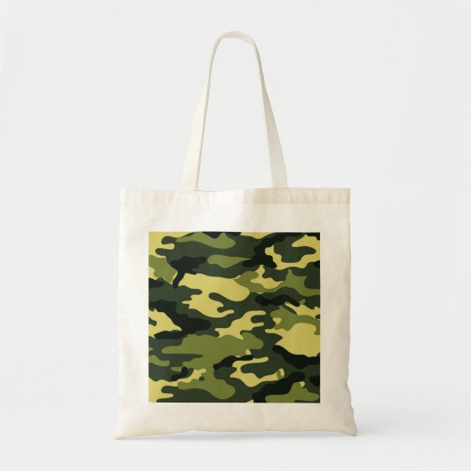 Groene camouflage tote bag (Voorkant)