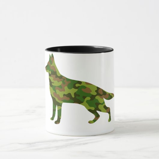 Groene camouflage van het Duitse Shepard-leger Mok (Midden)