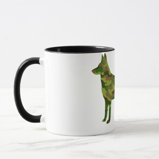 Groene camouflage van het Duitse Shepard-leger Mok (Links)