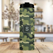 Groene Camouflage voor buitenjacht monogrammed Thermosbeker