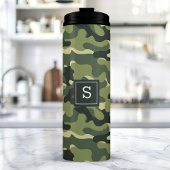 Groene Camouflage voor buitenjacht monogrammed Thermosbeker