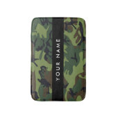 Groene camouflagepatroon, Jouw naam, personalisere Badmat (Voorkant Verticaal)